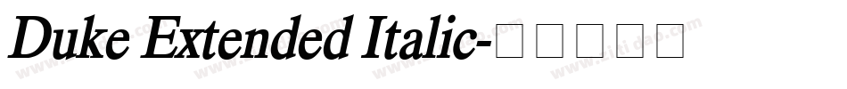 Duke Extended Italic字体转换